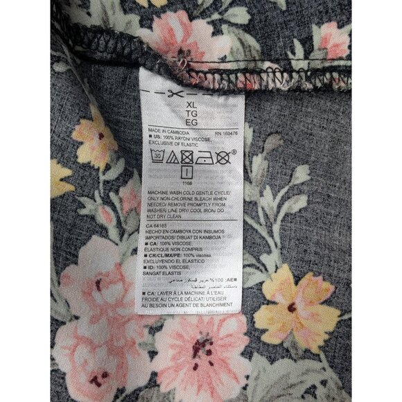 Old Navy Floral Midi Cami Dress Women Size XL Smocked Pockets Cottage Whimsigoth - Picture 10 of 10